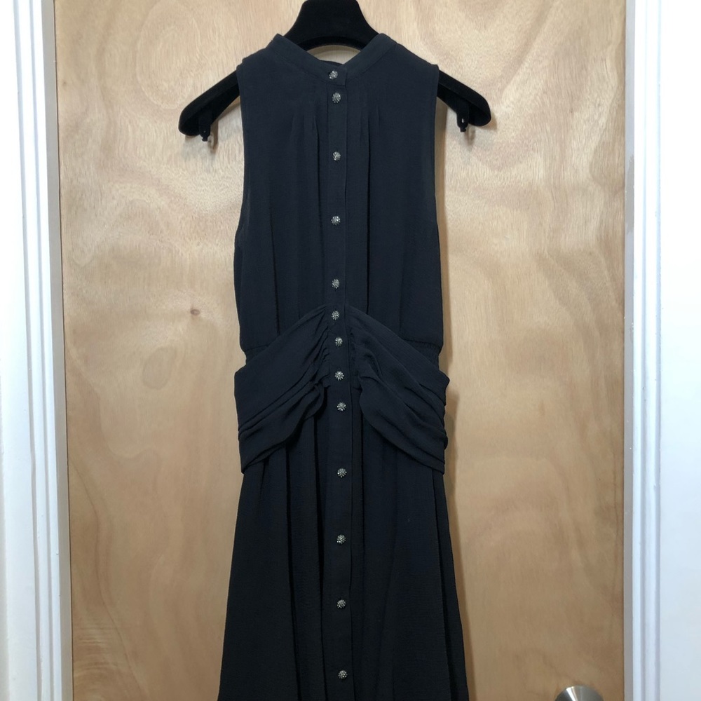 Black chiffon dress
